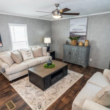 living room of manufactured home